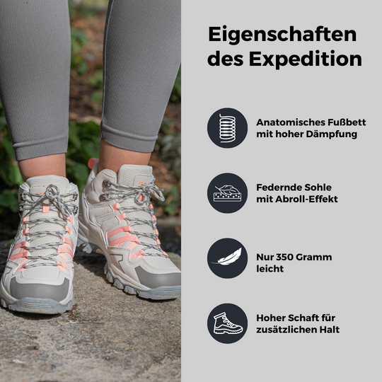 ComfortWalk™ Expedition - orthopädische Wander- und Outdoor-Stiefel, die leicht sind und eine gepolsterte Sohle haben